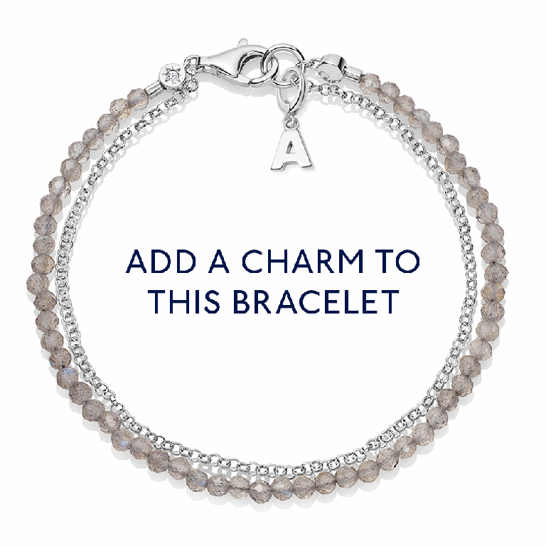 Silver Biography Labradorite Bracelet