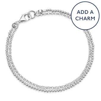 Silver Biography Round Bead Bracelet