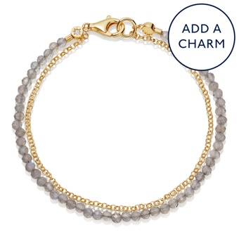 Gold Biography Labradorite Bracelet
