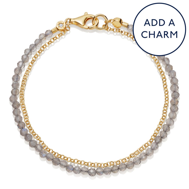 Gold Biography Labradorite Bracelet