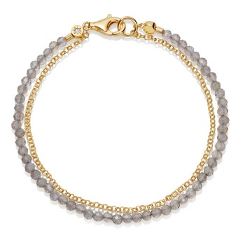 Gold Biography Labradorite Bracelet
