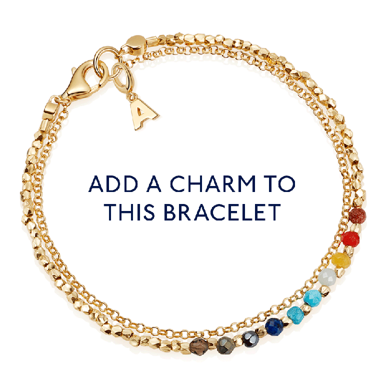 Gold Biography Rainbow Bracelet