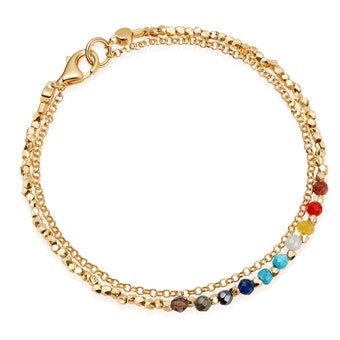 Gold Biography Rainbow Bracelet
