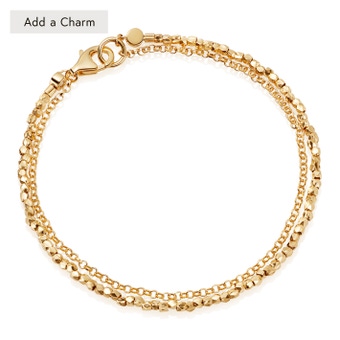 Gold Biography Nugget Bracelet