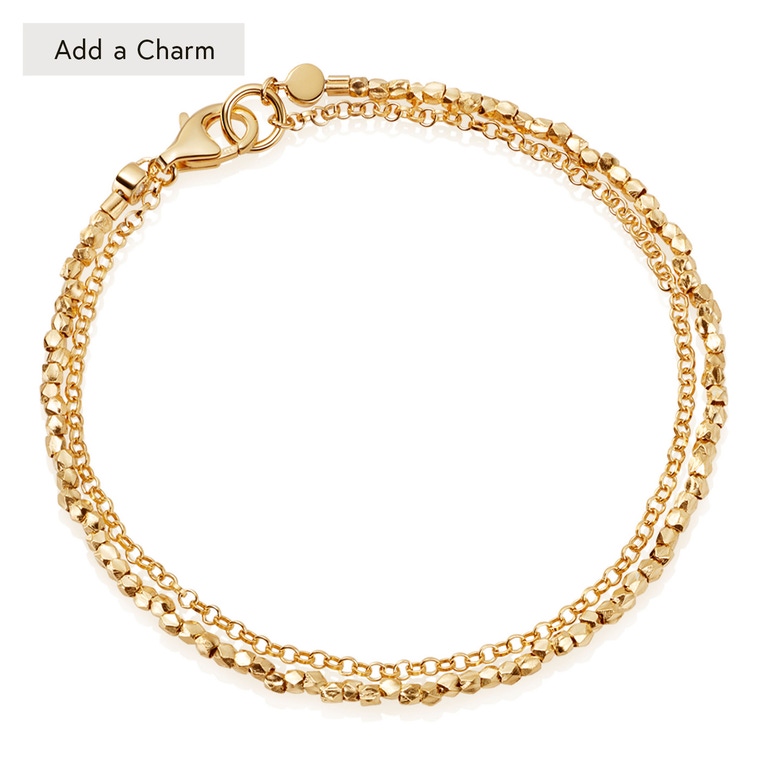 Gold Biography Nugget Bracelet