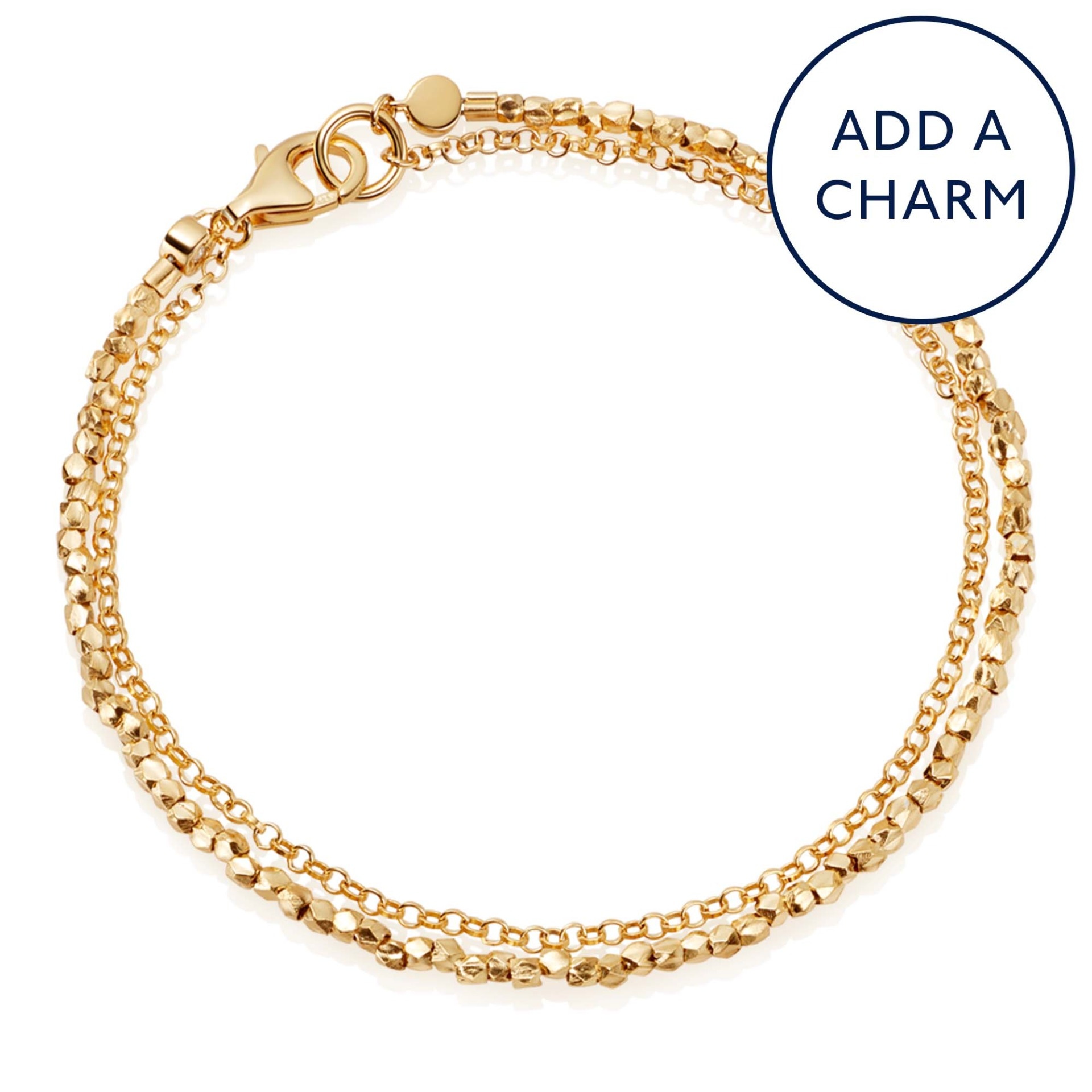 Gold Biography Nugget Bracelet