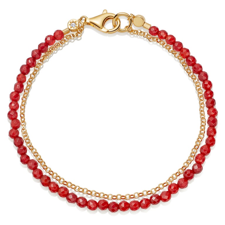 ‘She’s got superpowers’ bracelet in yellow gold vermeil