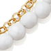 Gold Biography White Agate Bracelet