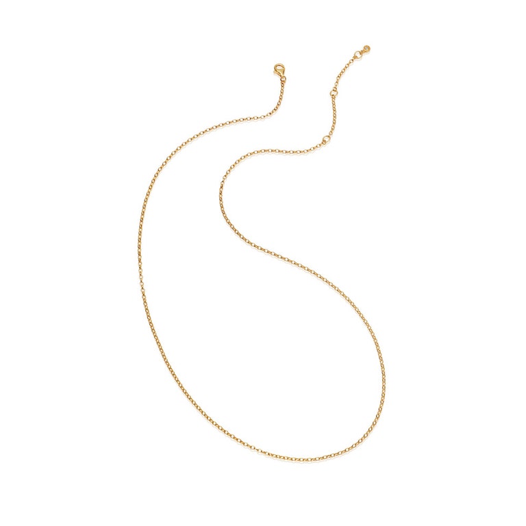 Oval Biography Chain Necklace in Yellow Gold Vermeil