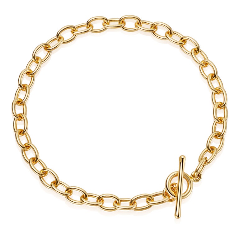Luck and courage charm bracelet in yellow gold vermeil
