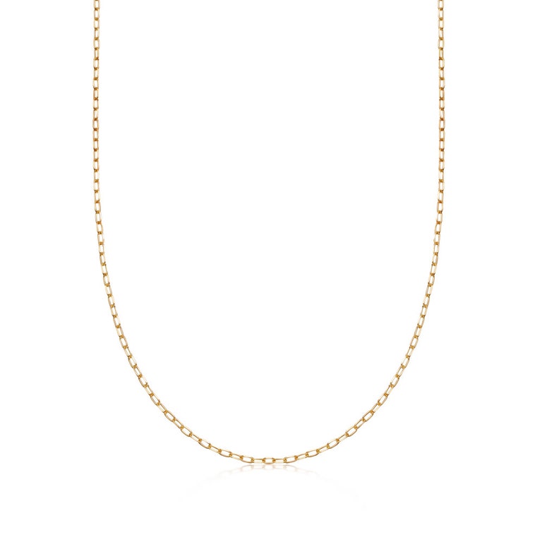 Slim Charm Chain Necklace IN Yellow GOLD VERMEIL