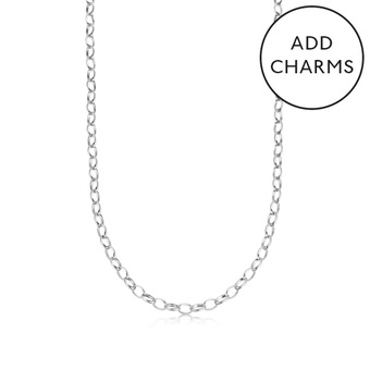 Silver Biography Thick Chain Necklace