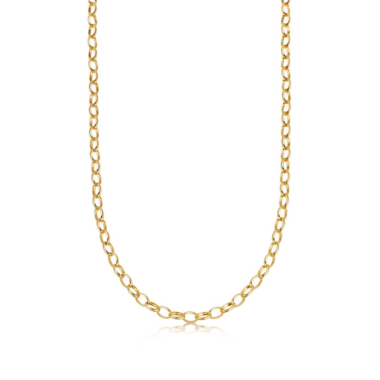 Biography Thick Chain Necklace IN Yellow GOLD VERMEIL