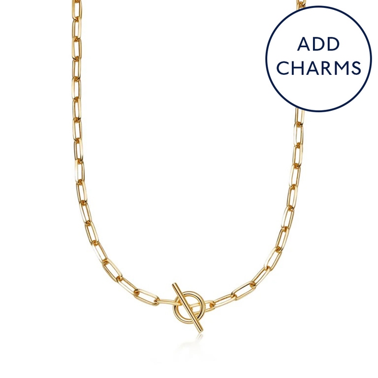 Gold Celestial T-Bar Necklace