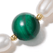 Gold Stilla Pearl and Malachite Bracelet