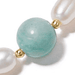 Gold Stilla Pearl and Amazonite Bracelet