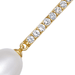 Gold Celestial Pearl and Sapphire Drop Stud Earrings