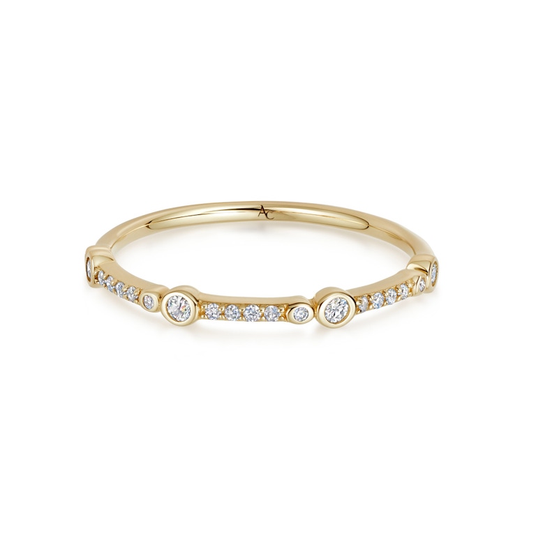 Solid Gold Icon Nova Pave Ring