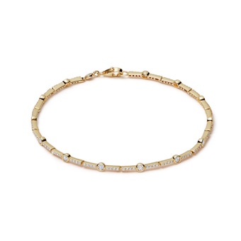 Solid Gold Lab Grown Diamond Icon Nova Pave Link Bracelet