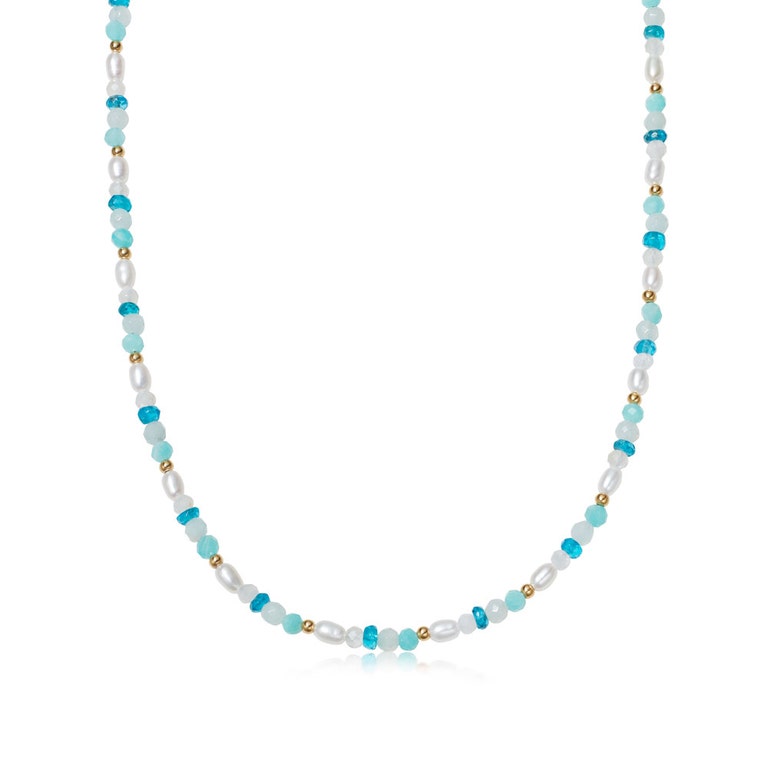 Gold Biography Amazonite Apatite Choker