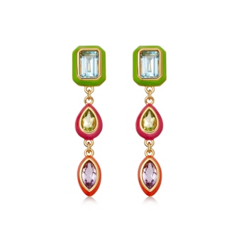 Gold Flare Drop Earrings