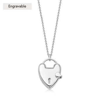 Silver Biography Heart Locket Necklace