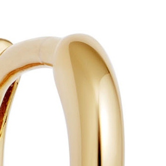 Gold Celestial Tapered Hoop Earrings