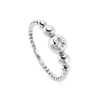 Silver Aurora Star Ring
