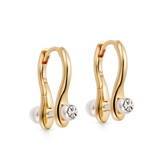 Gold and Silver Aurora Hoop Earrings