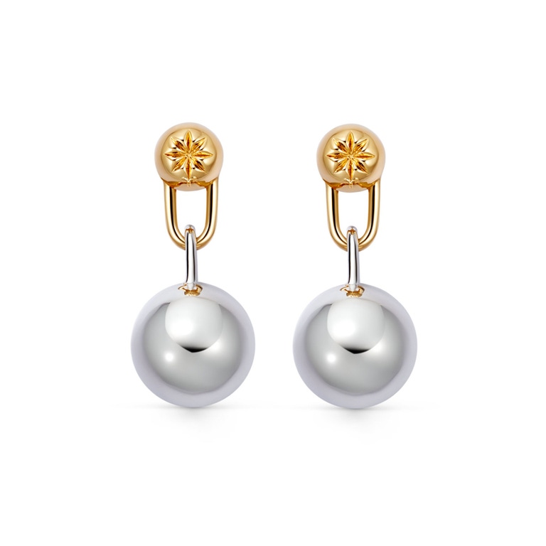 Gold and Silver Aurora Drop Earrings
