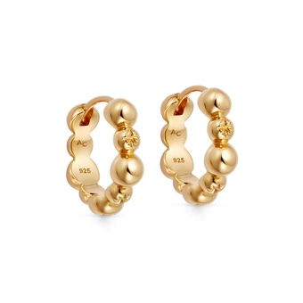 Gold Aurora Atom Hoop Earrings