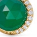 Gold Luna Green Chalcedony Signet Ring