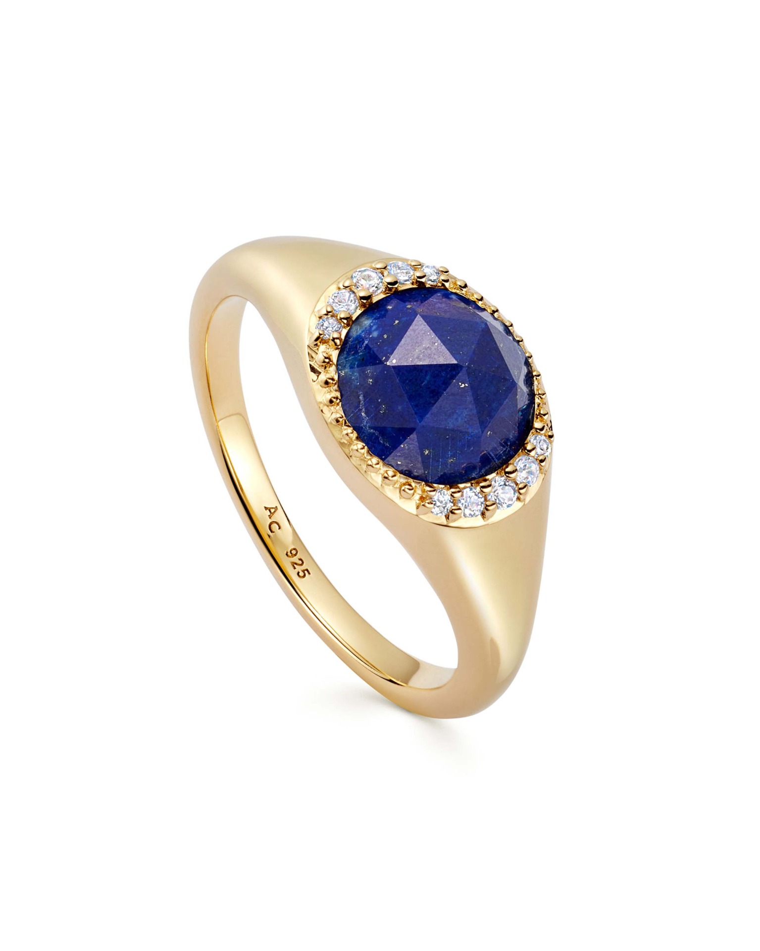 Gold Luna Labradorite Signet Ring | Astley Clarke