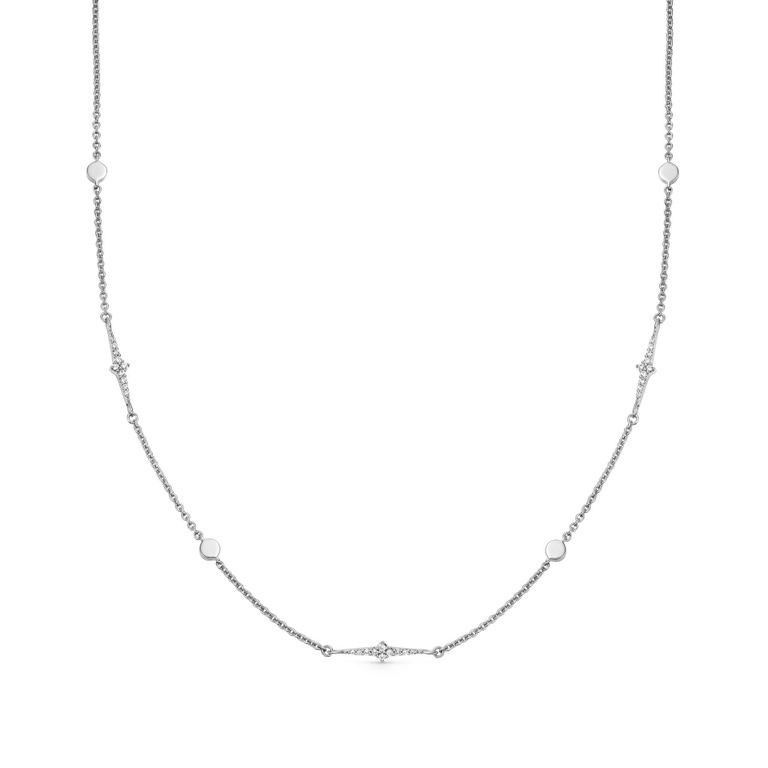 Silver Luna Light Station Necklace