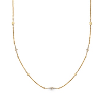 Gold Luna Light Station Necklace