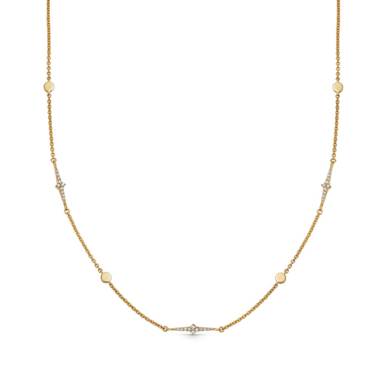 Gold Luna Light Station Necklace