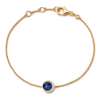Gold Luna Lapis Bracelet