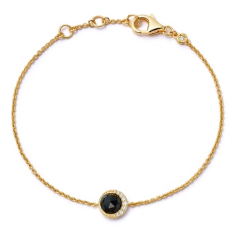 Gold Luna Black Onyx Bracelet