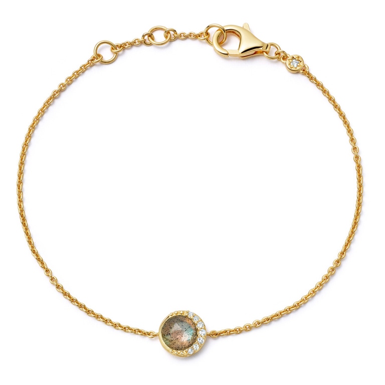 Gold Luna Labradorite Bracelet
