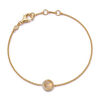 Gold Luna Moonstone Bracelet