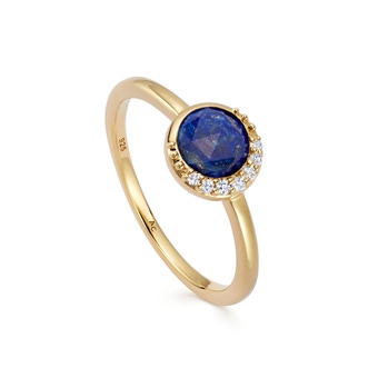 Gold Luna Lapis Ring