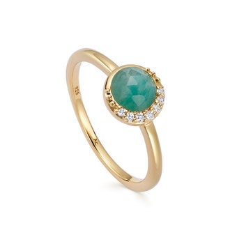 Gold Luna Amazonite Ring