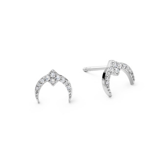 Silver Luna Light Studs