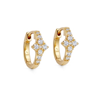 Gold Luna Light Huggie Earrings