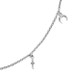 Silver Luna Crescent Station Necklace 