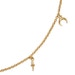 Gold Luna Crescent Station Necklace 