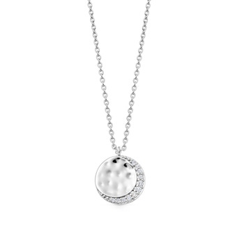 Silver Luna Crescent Pendant Necklace