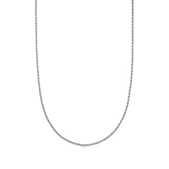 Silver Rope Chain Necklace