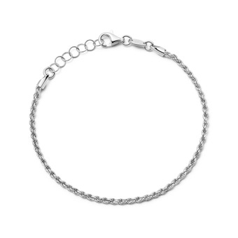Silver Rope Chain Bracelet