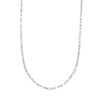 SILVER PETAL CHAIN NECKLACE